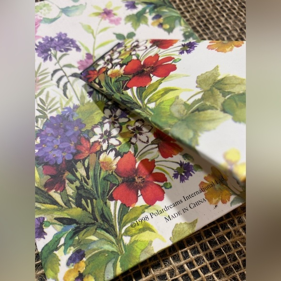 Picture Frame Floral Paper Print Holds 3.5”X5” 1998 Polardreams International - Picture 4 of 6